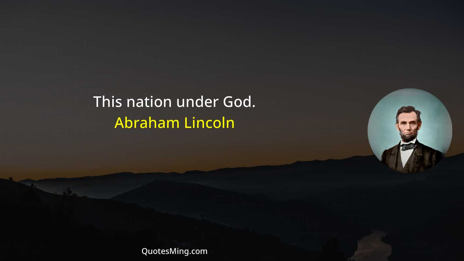 This nation under God