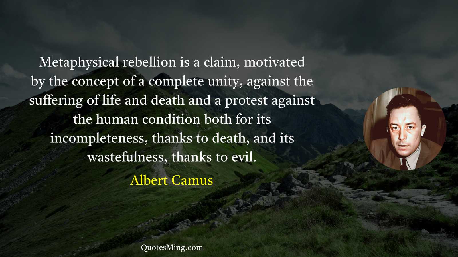 Metaphysical rebellion is a claim motivated by the concept of