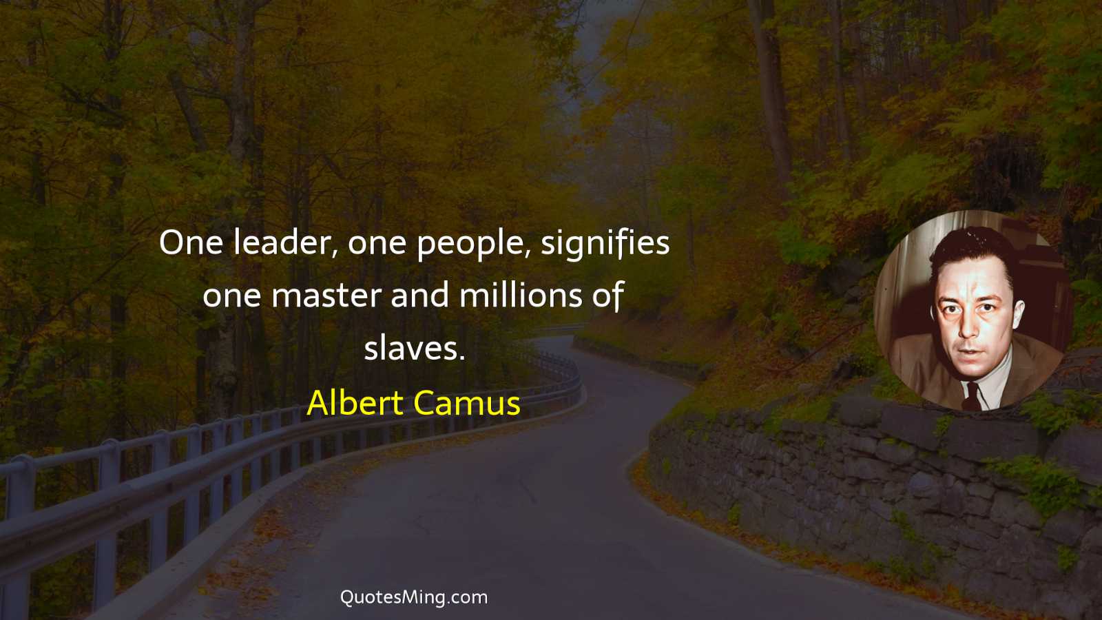 One leader one people signifies one master and millions of