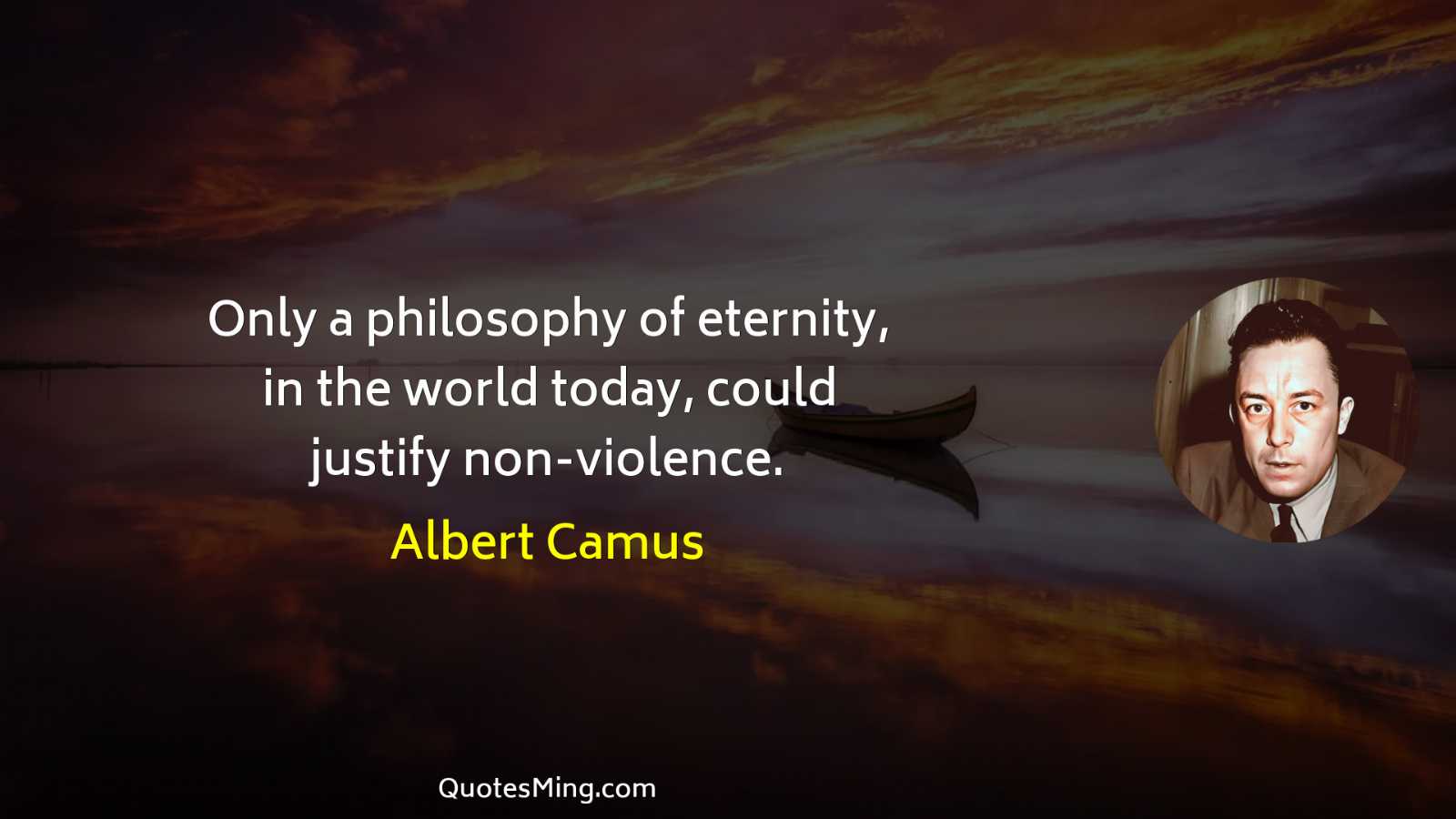 Only a philosophy of eternity in the world today could