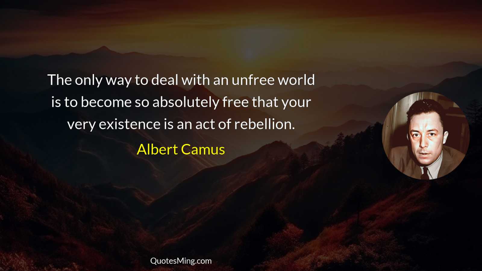 The only way to deal with an unfree world is