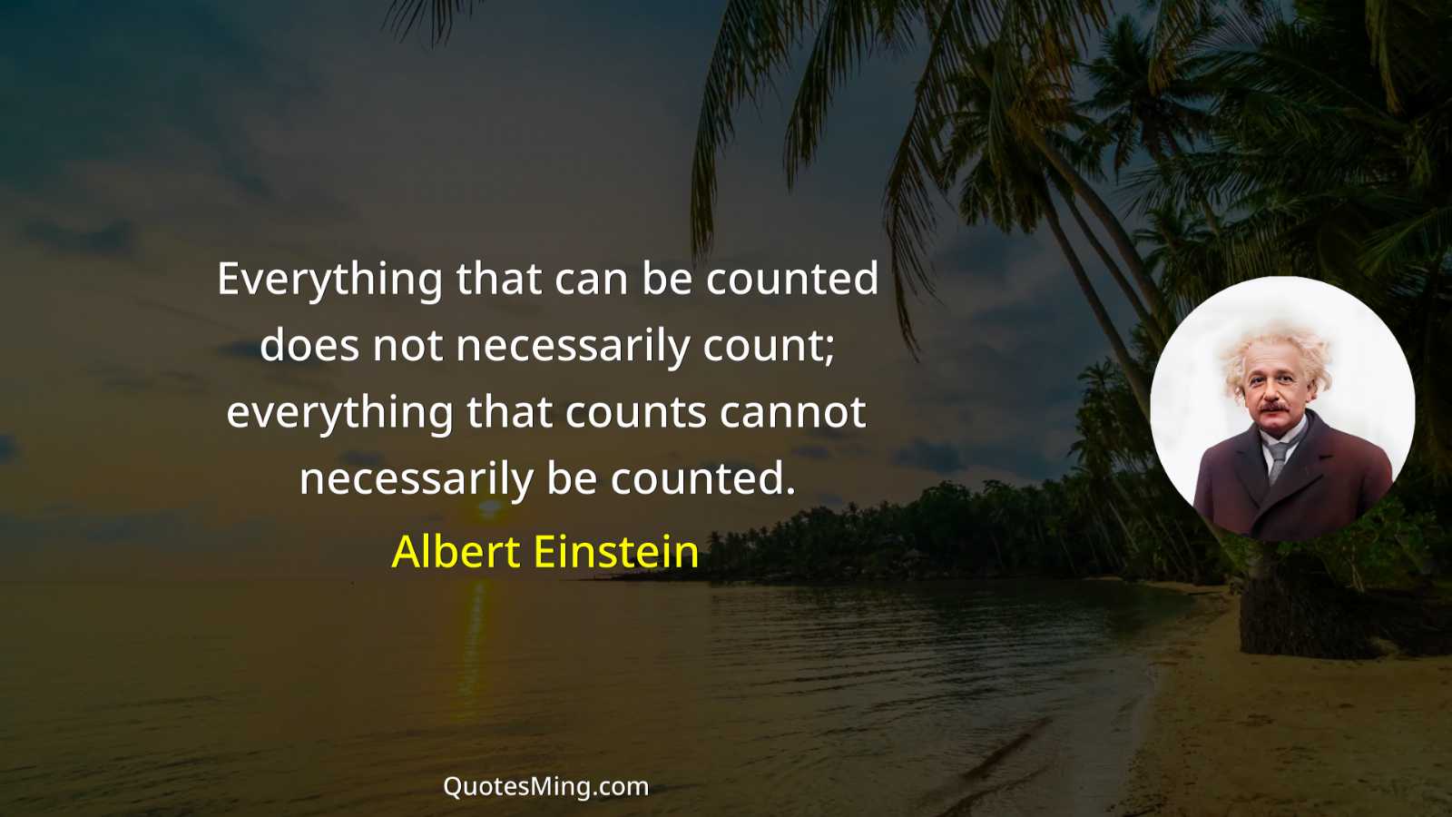 Everything that can be counted does not necessarily count; everything