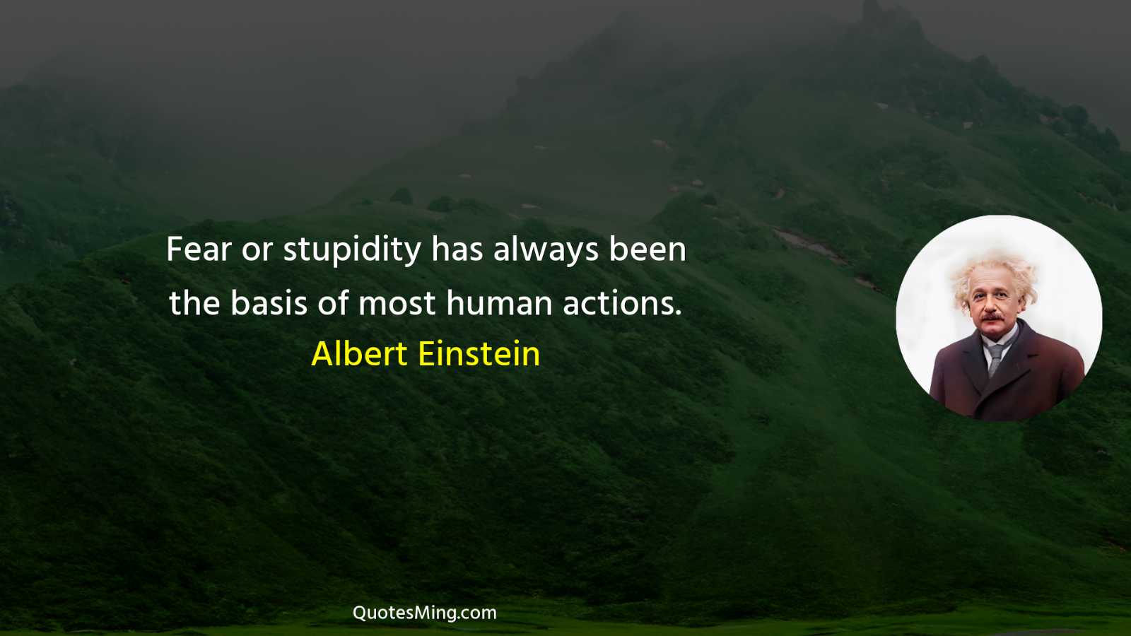 Fear or stupidity has always been the basis of most