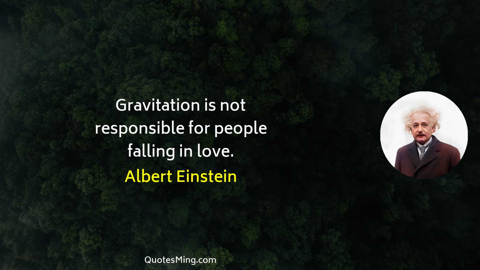 Gravitation is not responsible for people falling in love