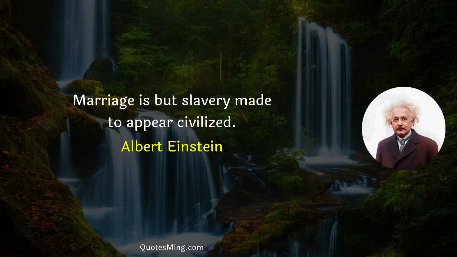 Marriage is but slavery made to appear civilized