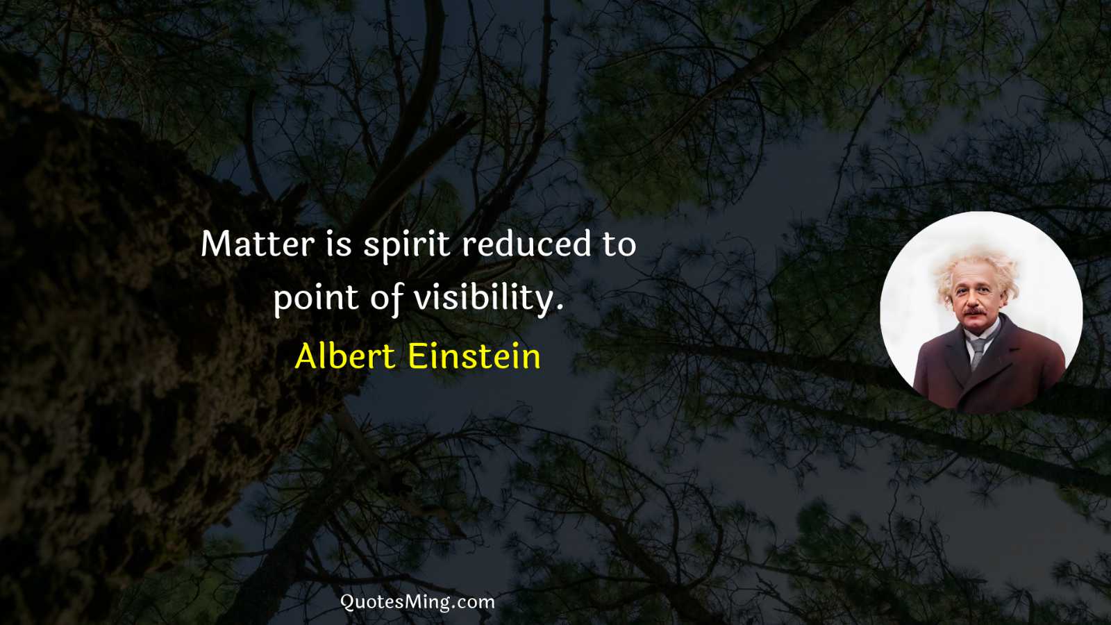 Matter is spirit reduced to point of visibility