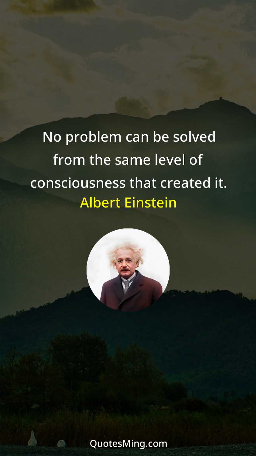 No problem can be solved from the same level of