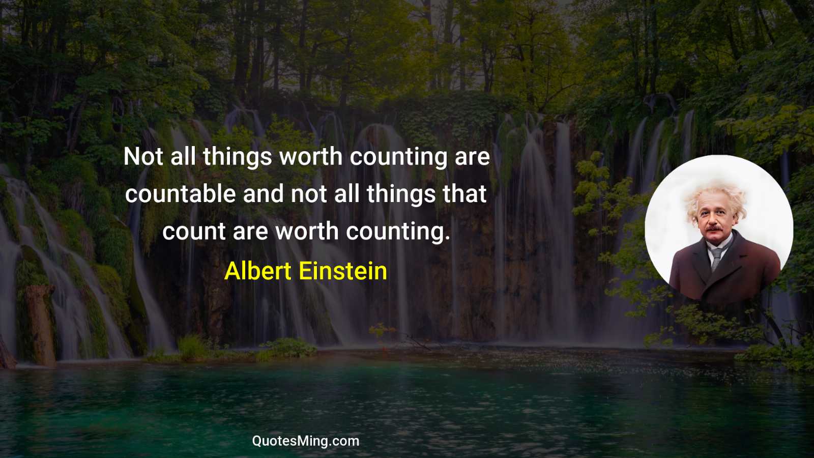 Not all things worth counting are countable and not all