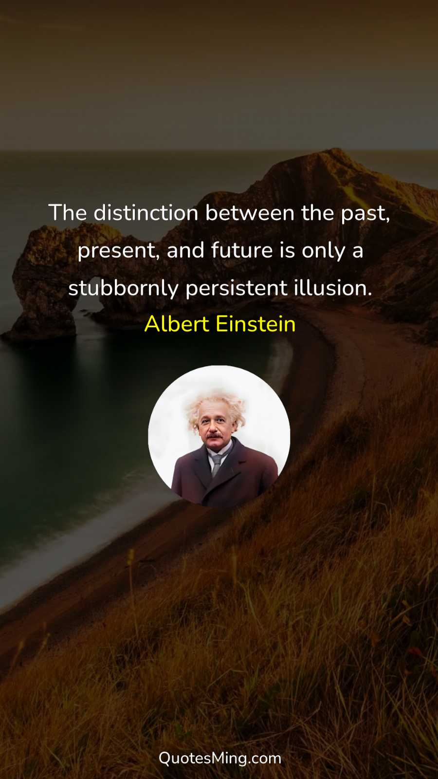 The distinction between the past present and future is only