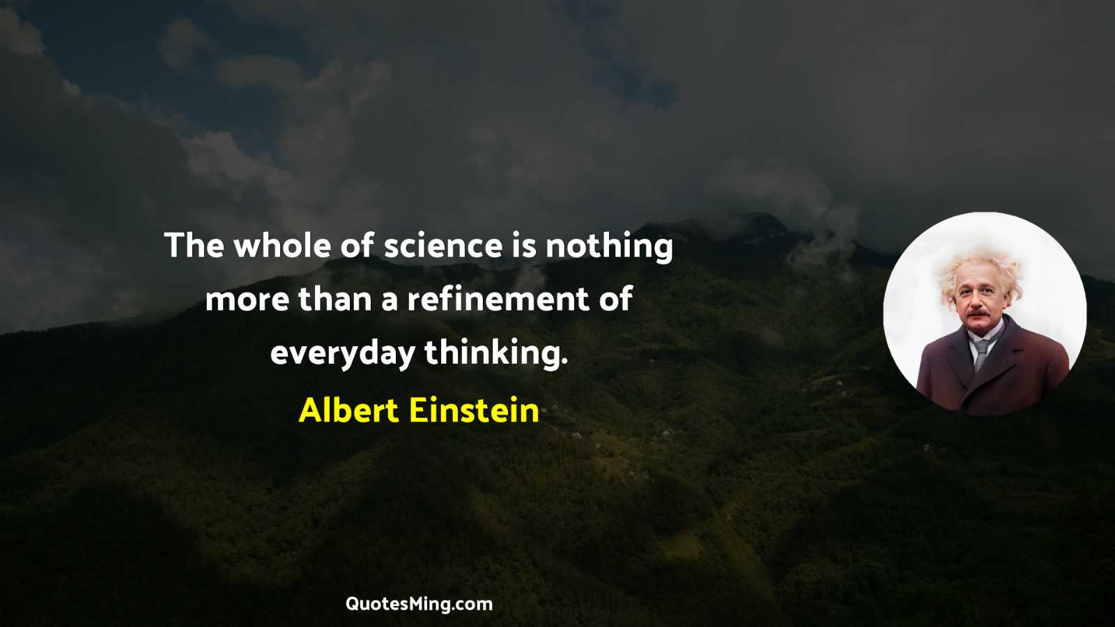 The whole of science is nothing more than a refinement