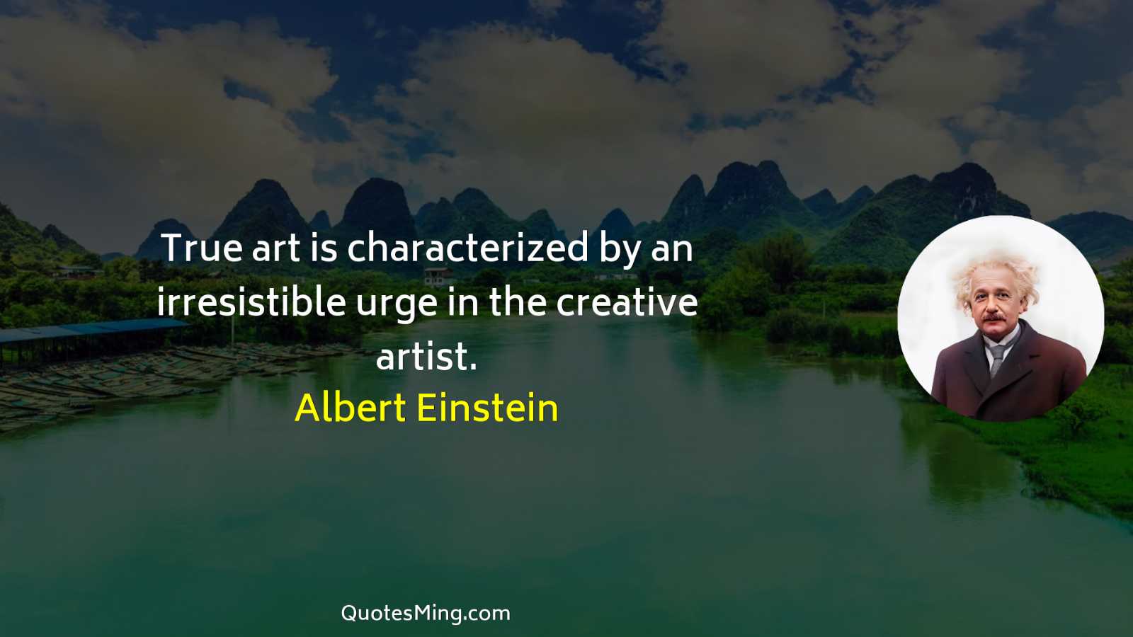 True art is characterized by an irresistible urge in the