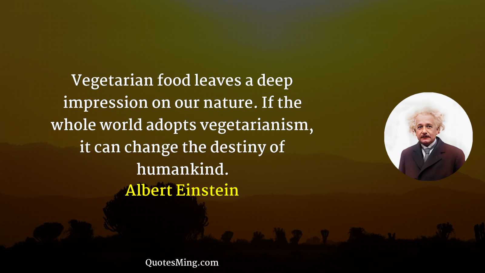 Vegetarian food leaves a deep impression on our nature If