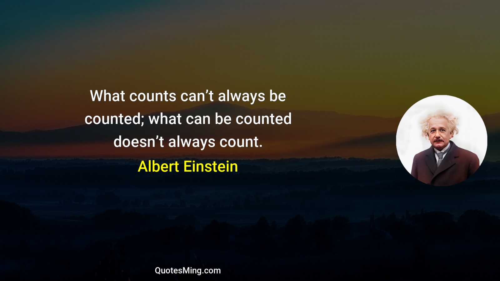 What counts can’t always be counted; what can be counted