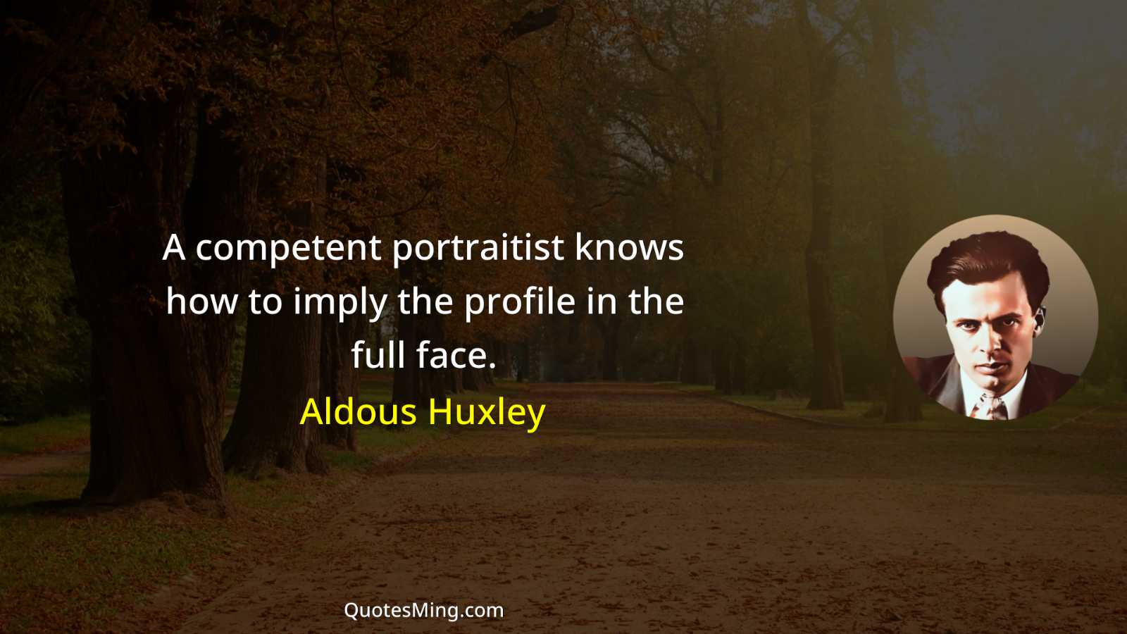 A competent portraitist knows how to imply the profile in