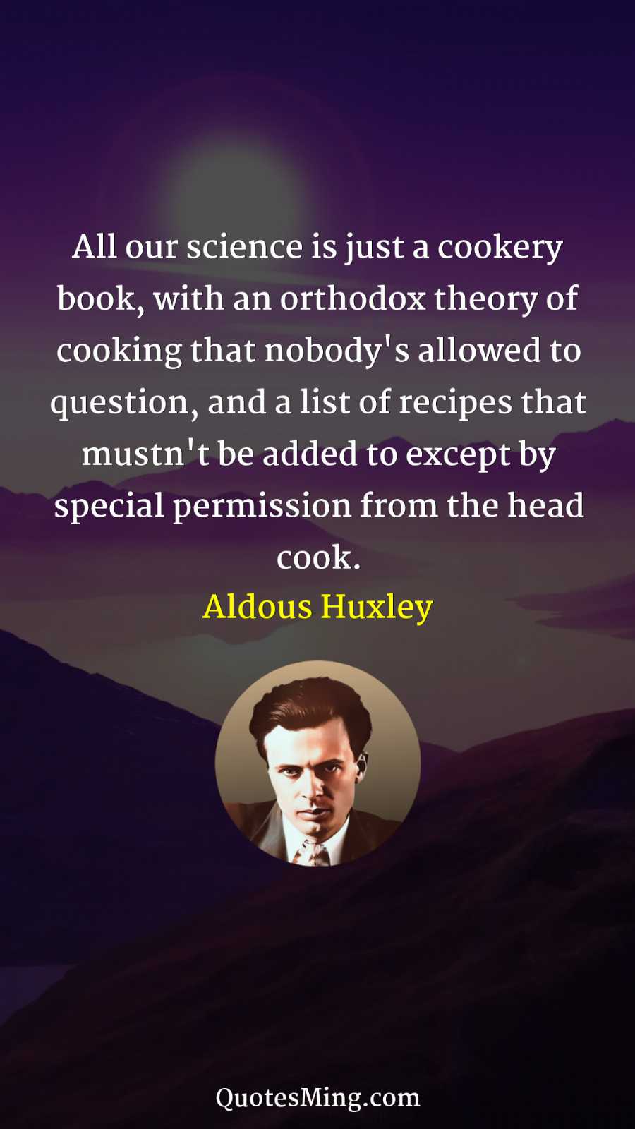 All our science is just a cookery book with an