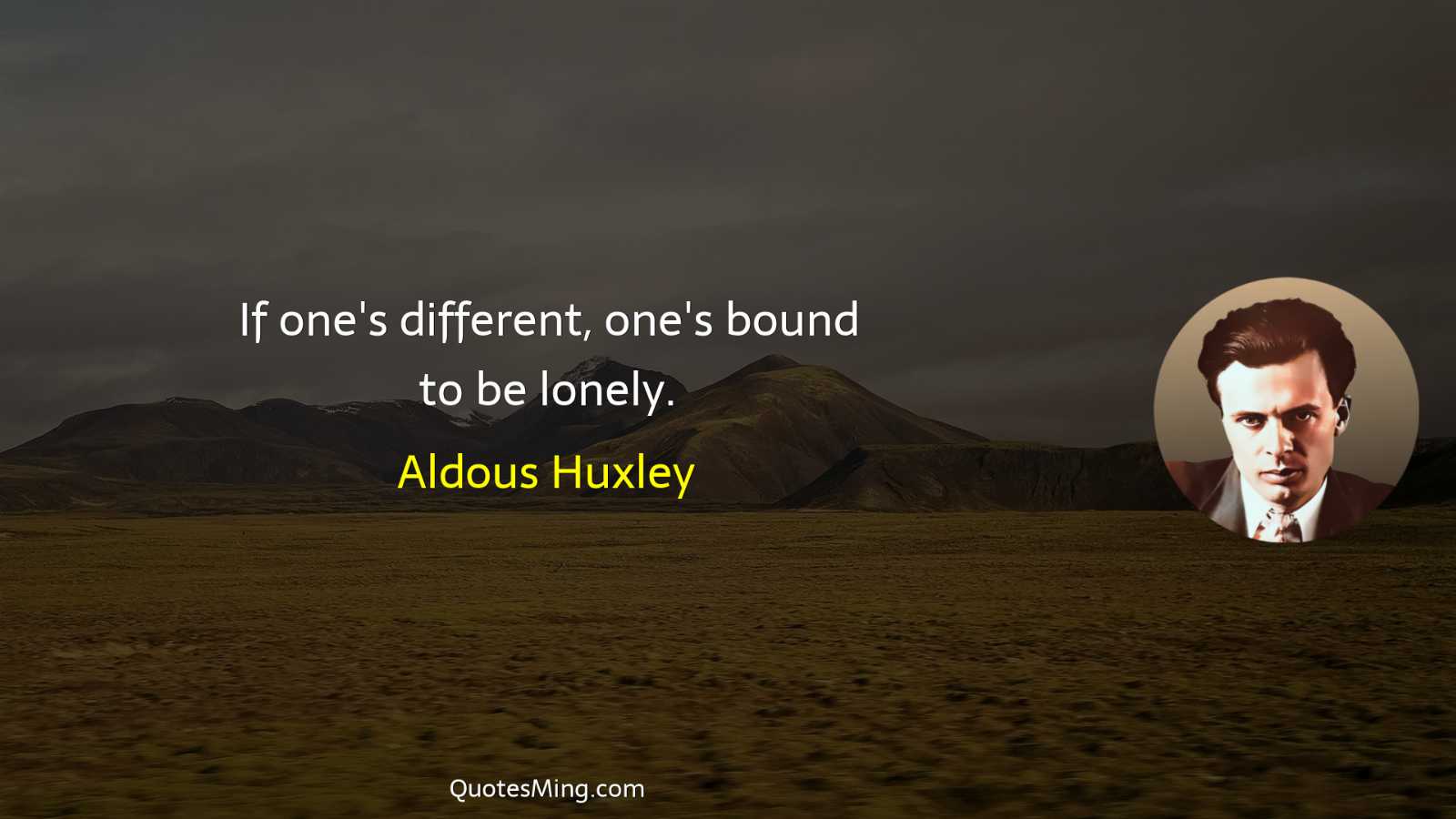 If one's different one's bound to be lonely