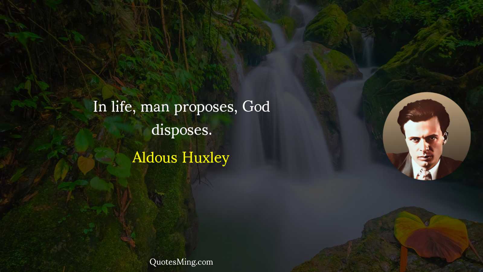 In life man proposes God disposes