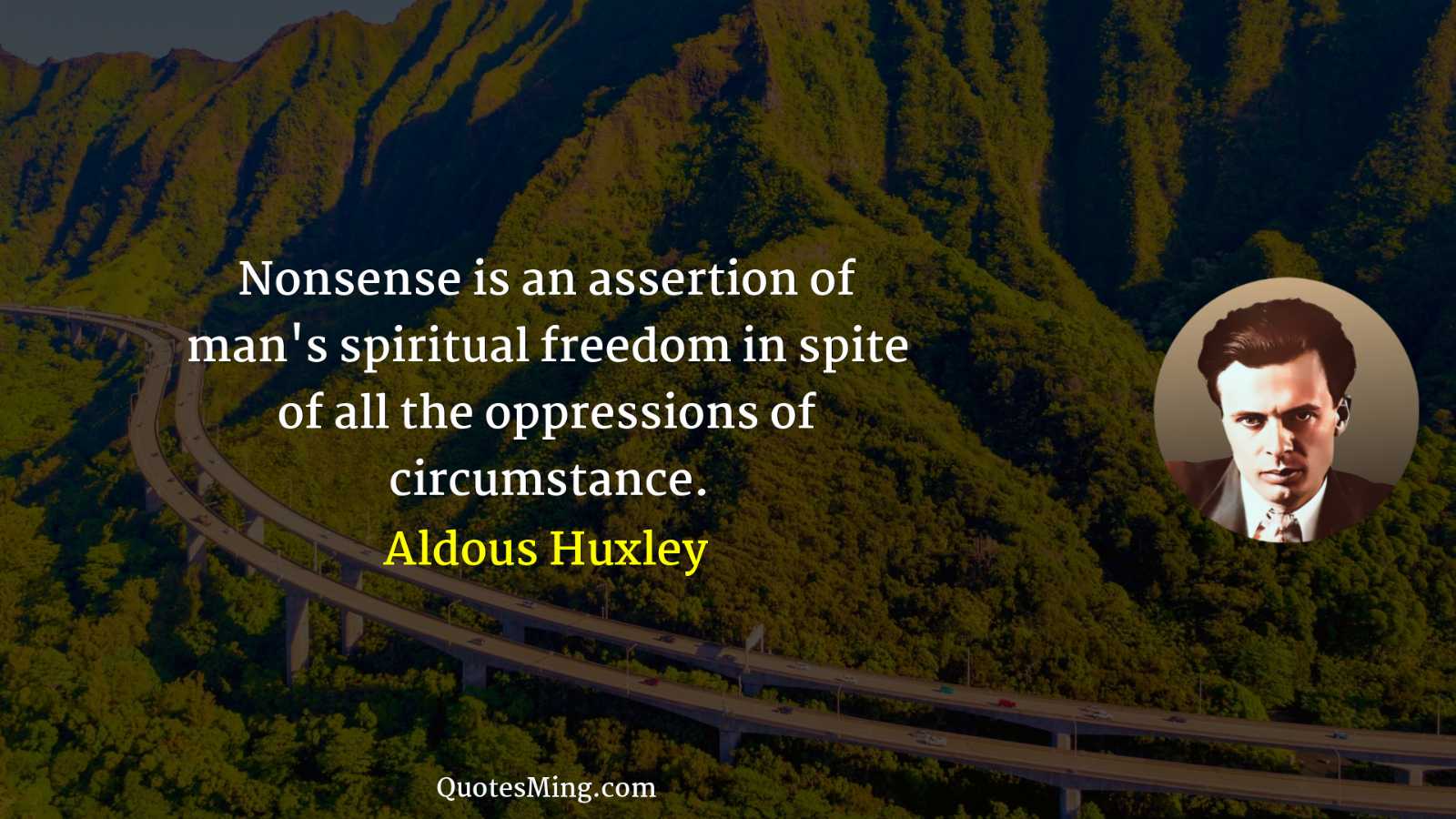 Nonsense is an assertion of man's spiritual freedom in spite