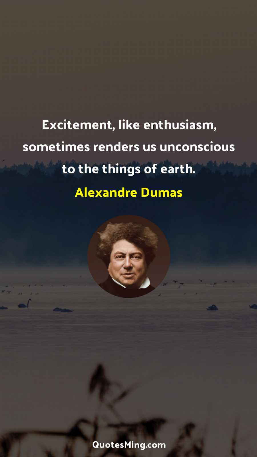 Excitement like enthusiasm sometimes renders us unconscious to the things