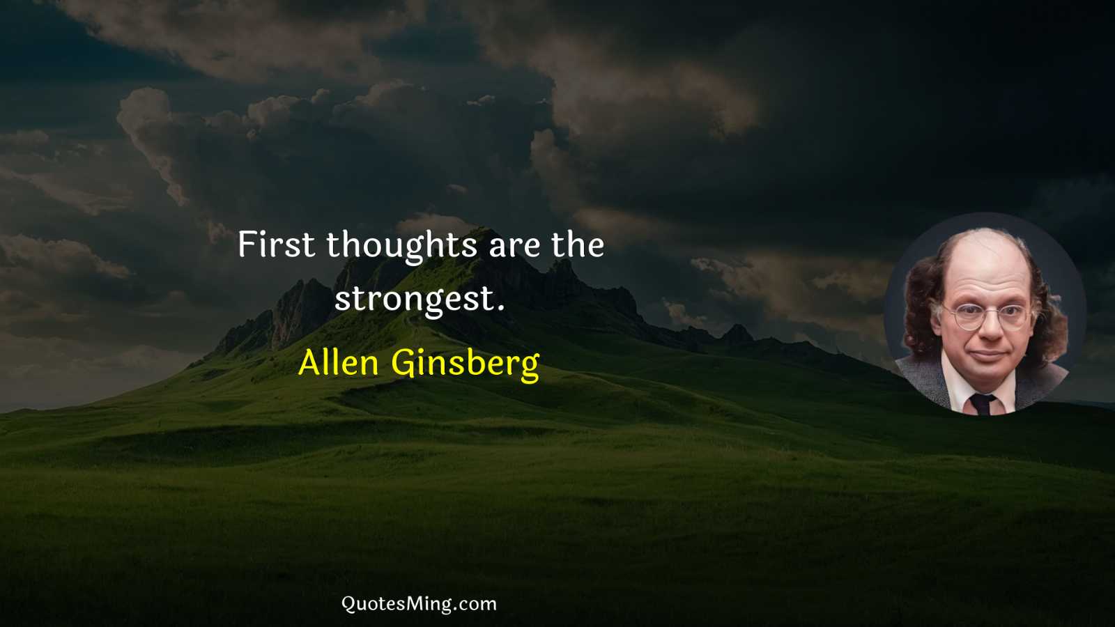 First thoughts are the strongest