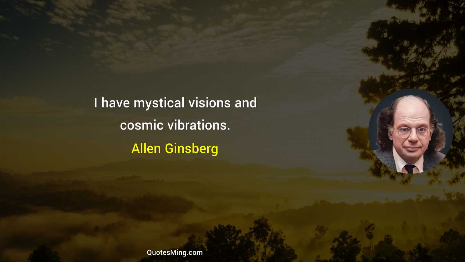 I have mystical visions and cosmic vibrations