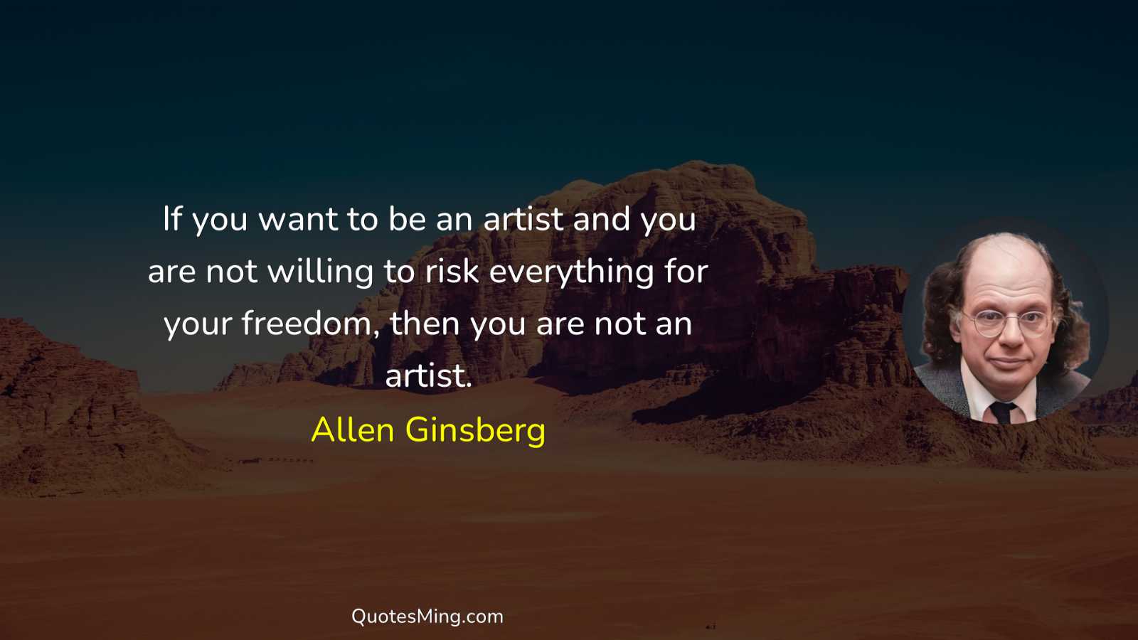 If you want to be an artist and you are