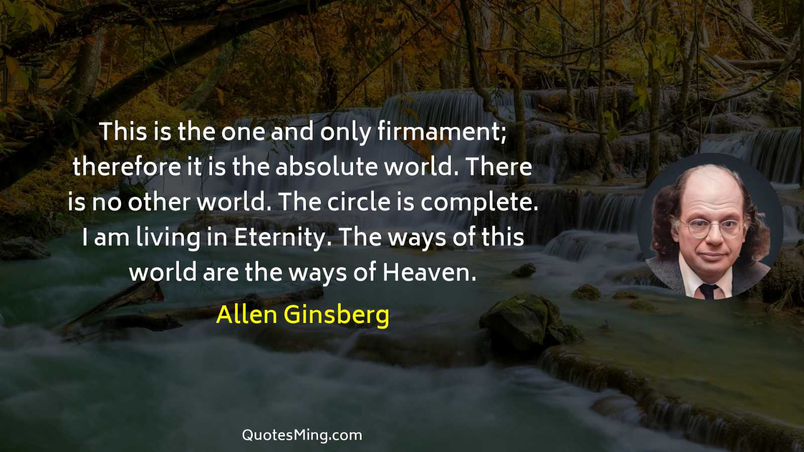 This is the one and only firmament; therefore it is