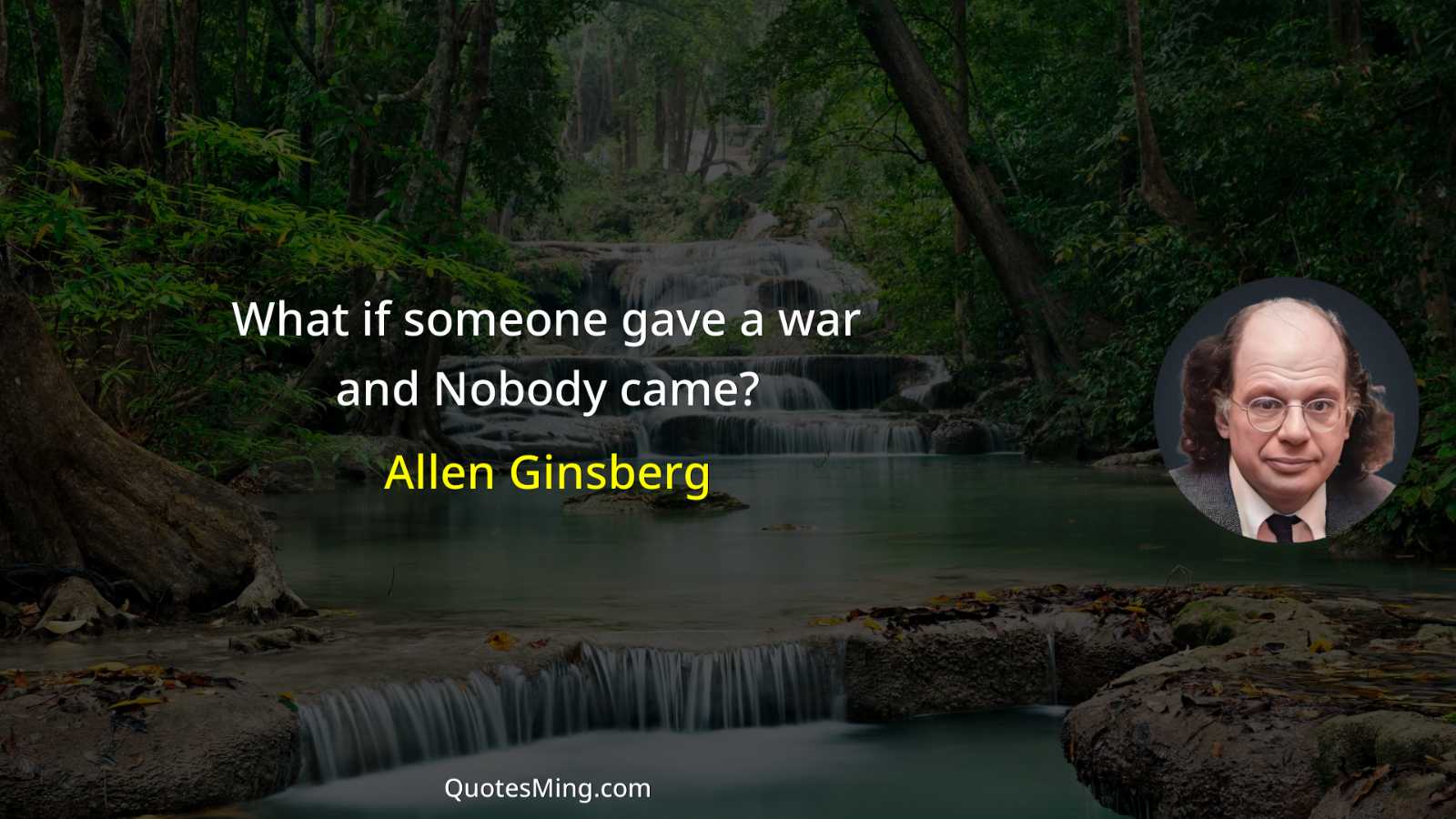 What if someone gave a war and Nobody came?