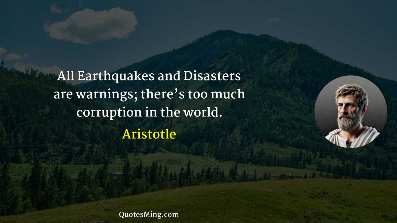 All Earthquakes and Disasters are warnings; there’s too much corruption