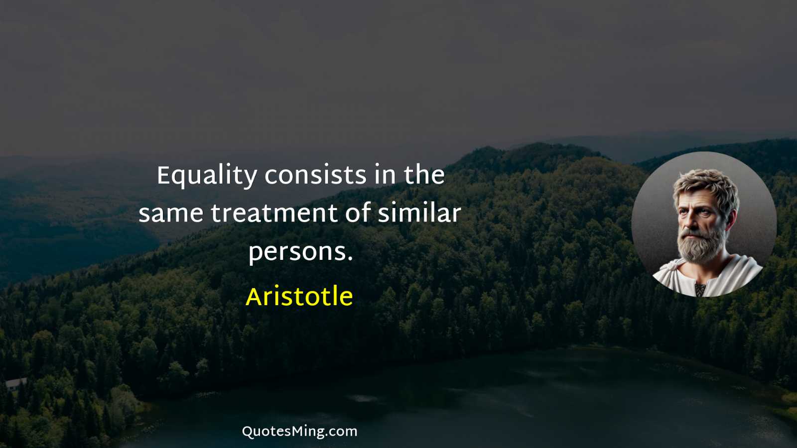 Equality consists in the same treatment of similar persons