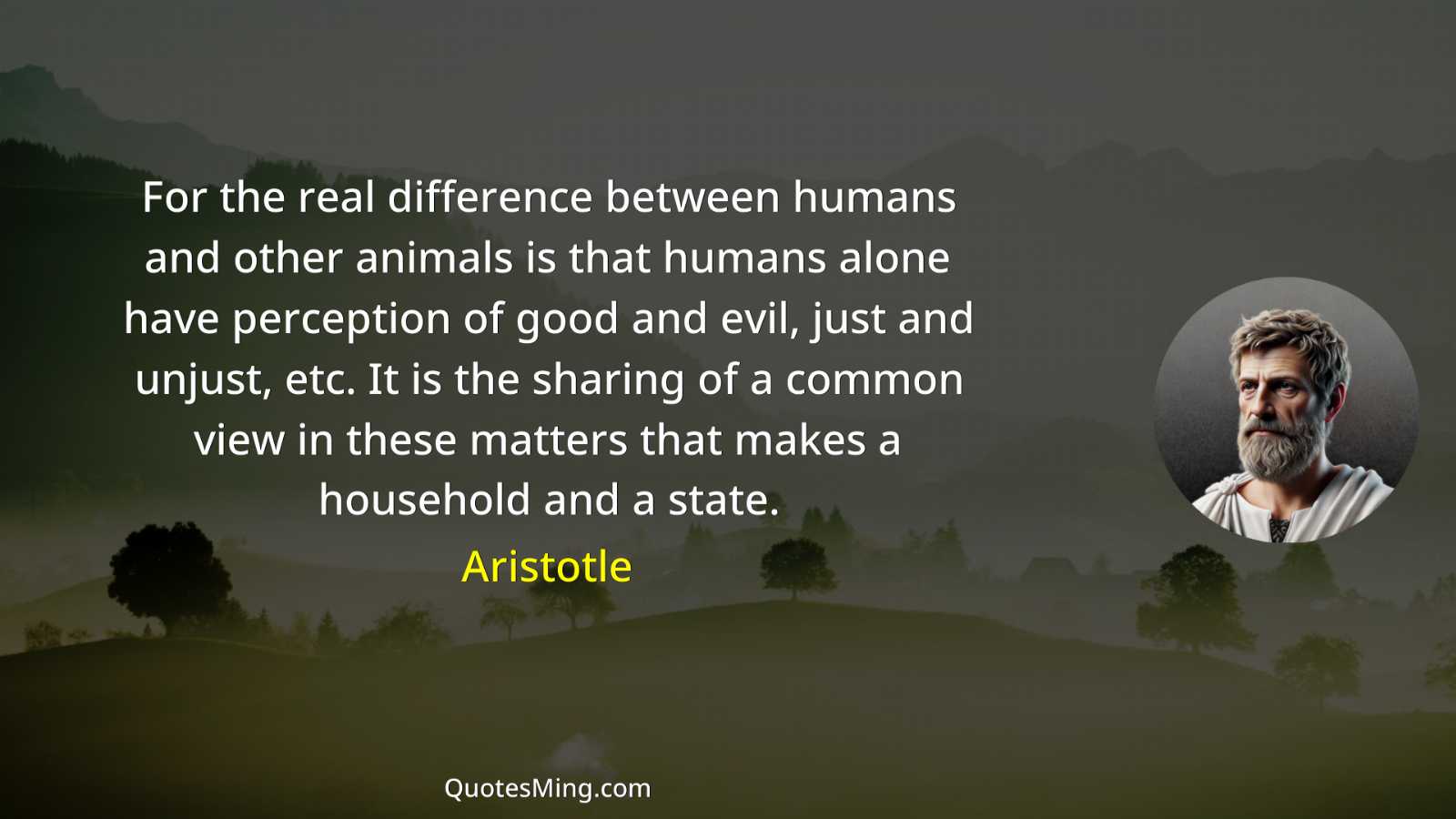 For the real difference between humans and other animals is