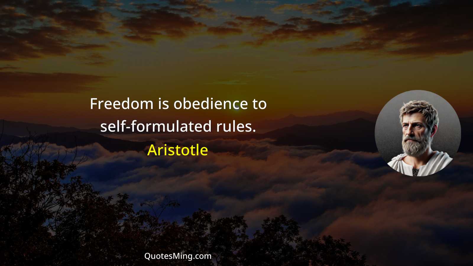 Freedom is obedience to self-formulated rules