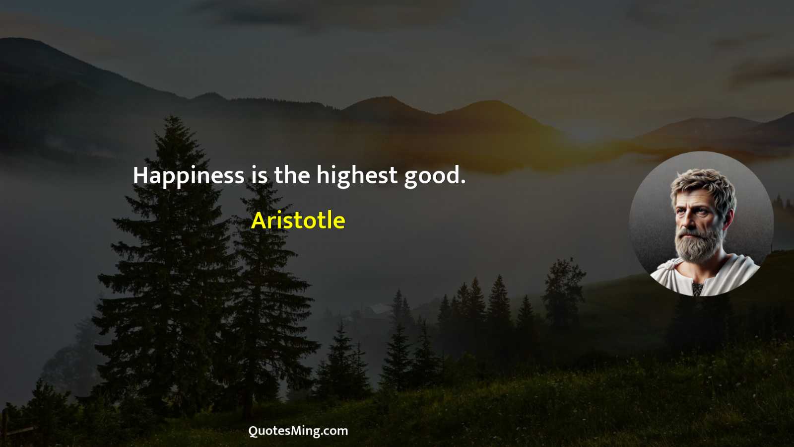 Happiness is the highest good