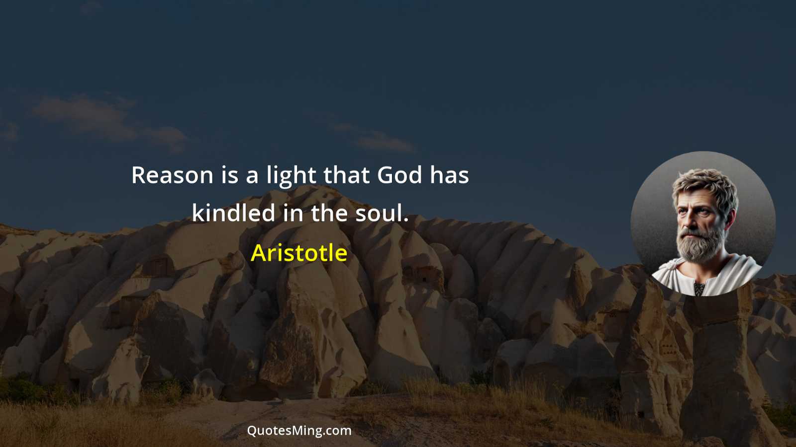 Reason is a light that God has kindled in the