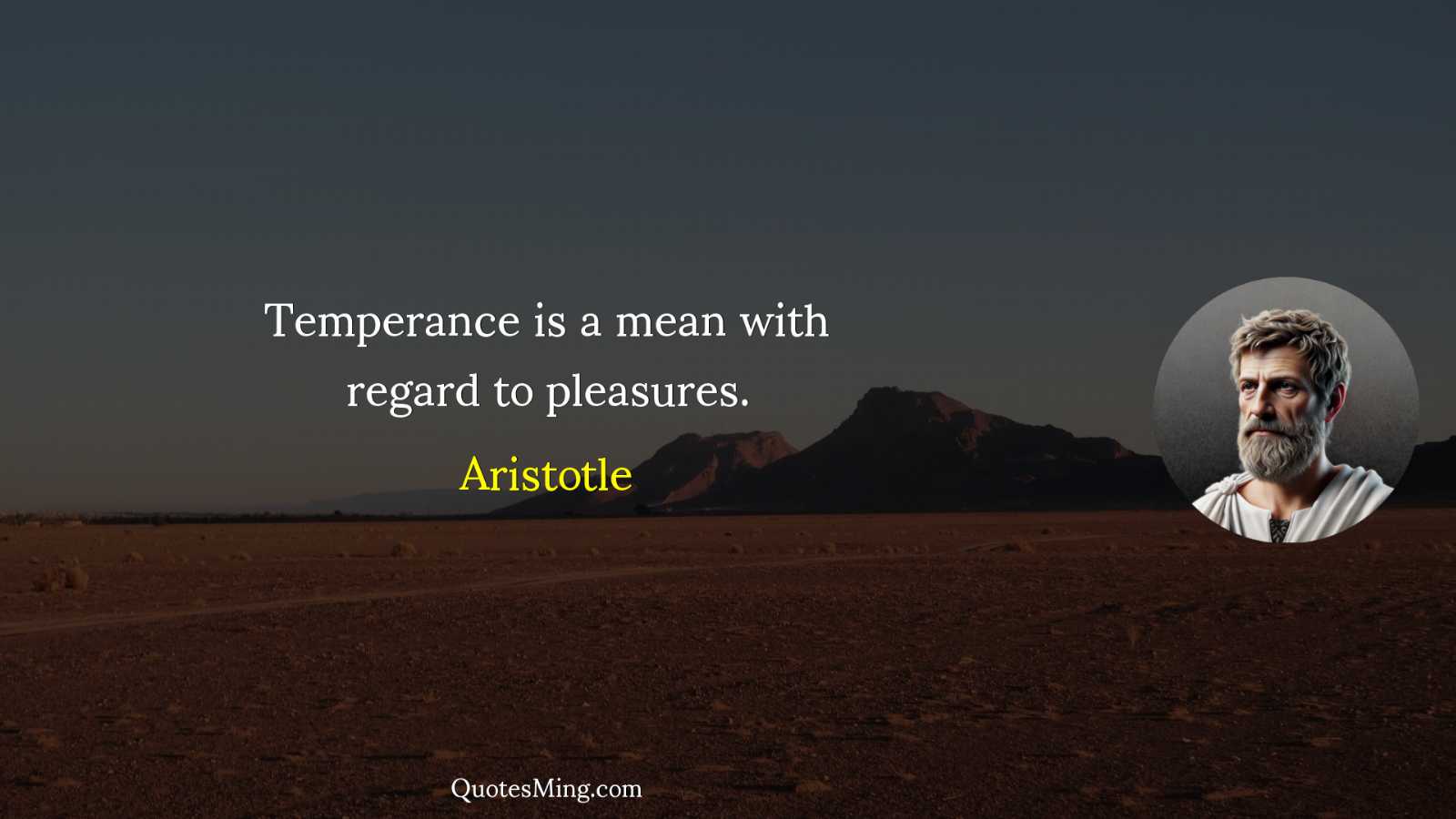 Temperance is a mean with regard to pleasures