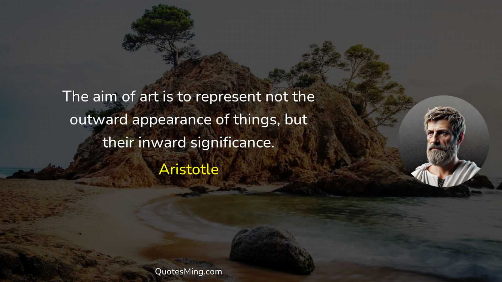 The aim of art is to represent not the outward