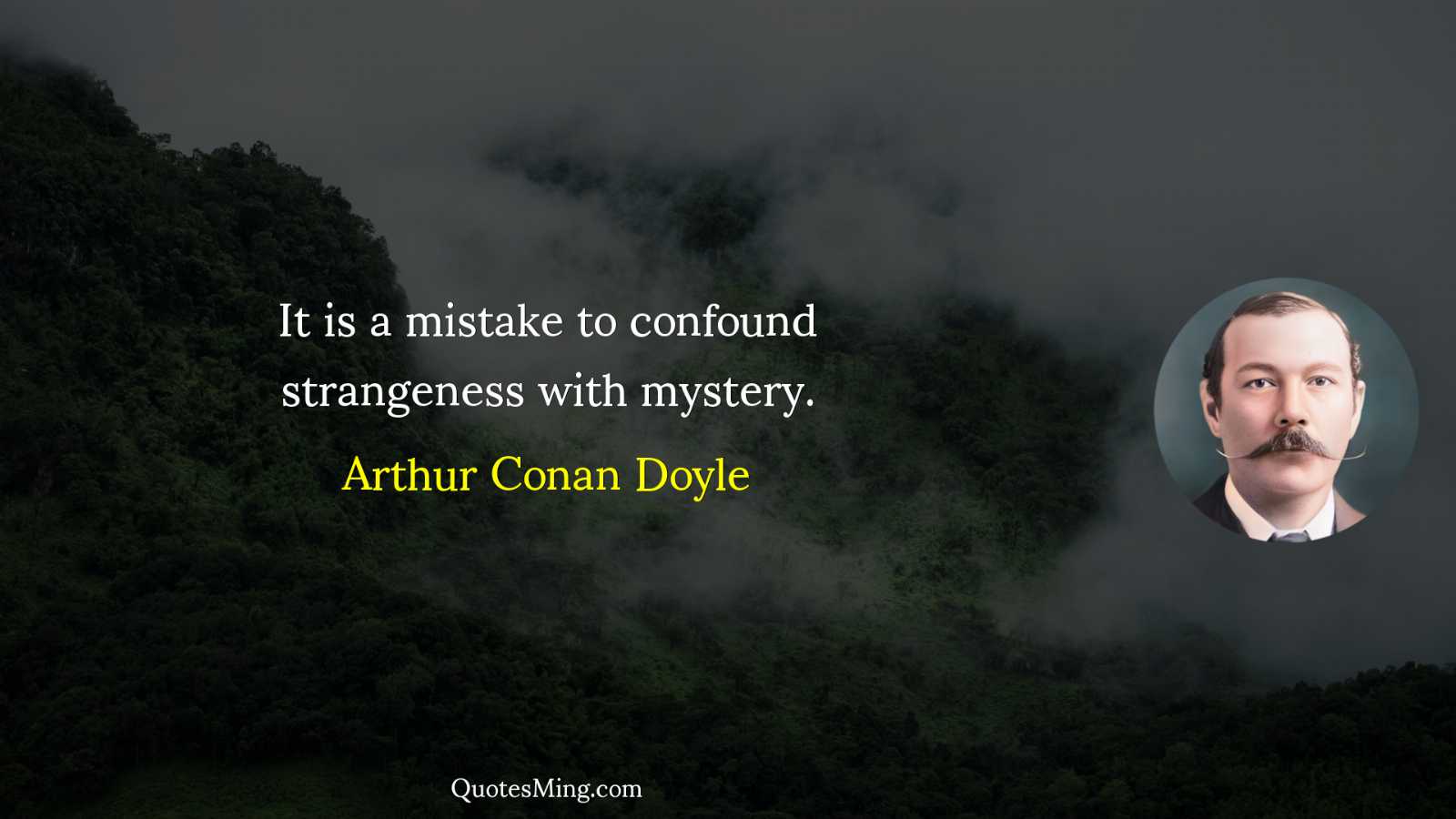 It is a mistake to confound strangeness with mystery