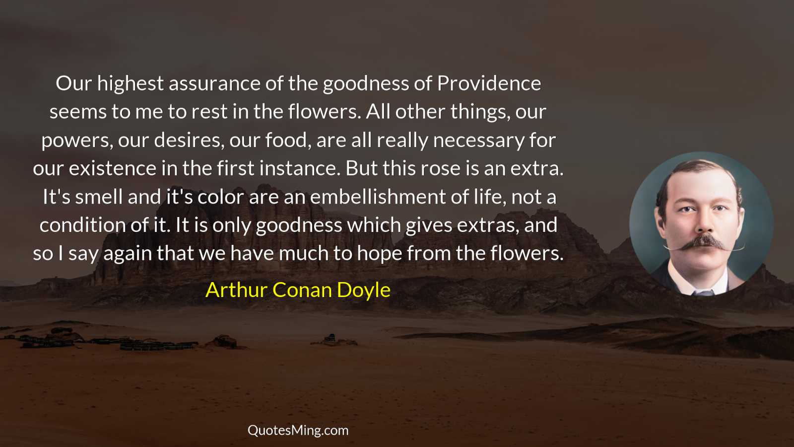 Our highest assurance of the goodness of Providence seems to