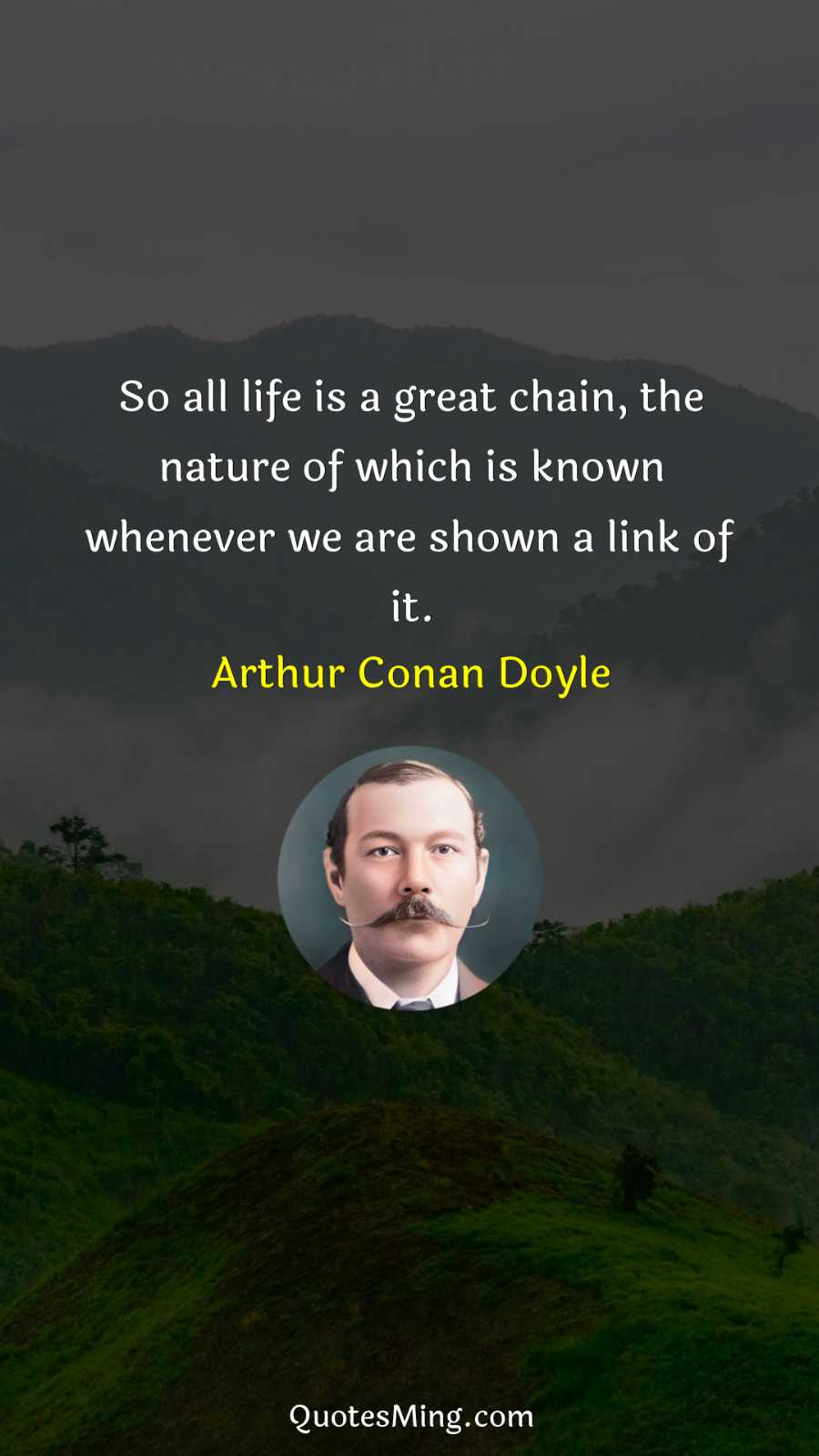 So all life is a great chain the nature of