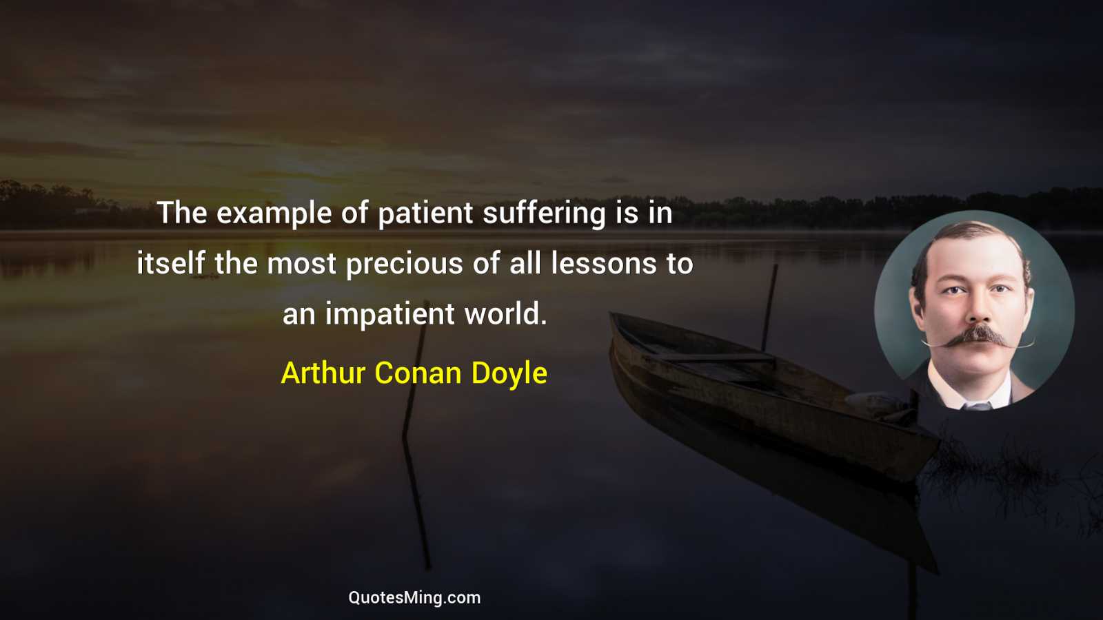 The example of patient suffering is in itself the most