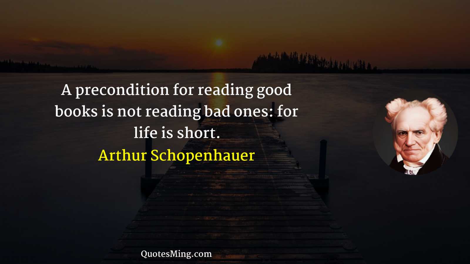 A precondition for reading good books is not reading bad