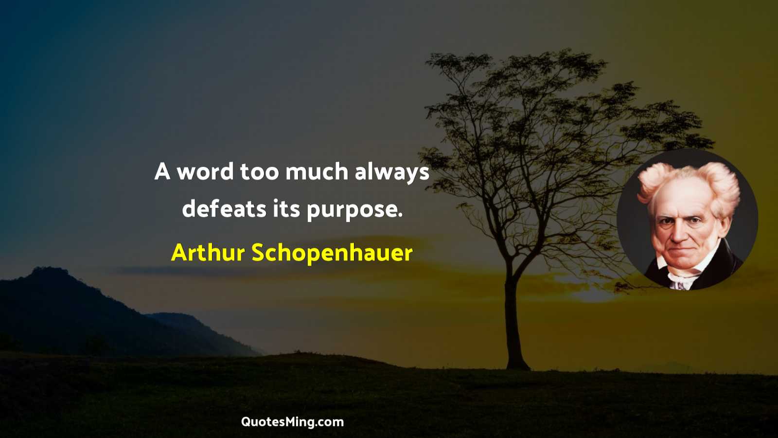 A word too much always defeats its purpose