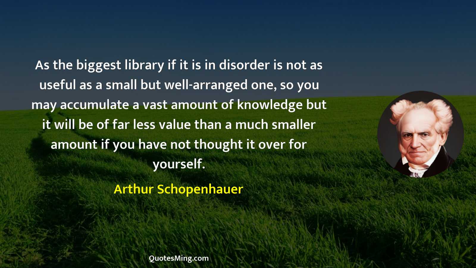 As the biggest library if it is in disorder is