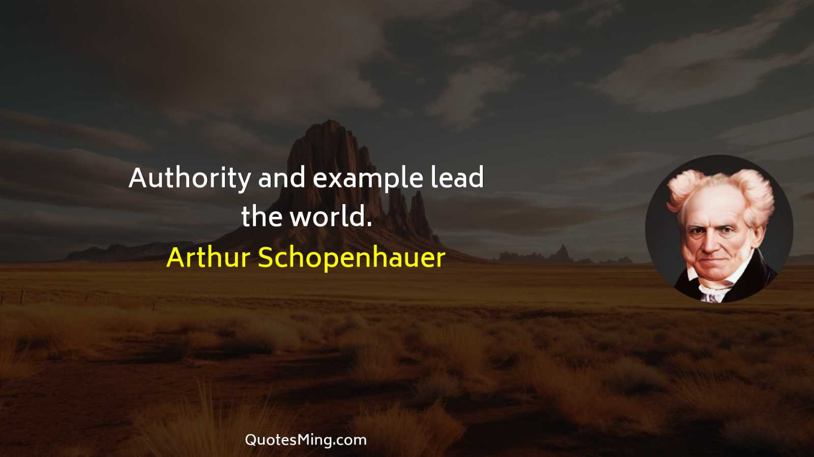 Authority and example lead the world