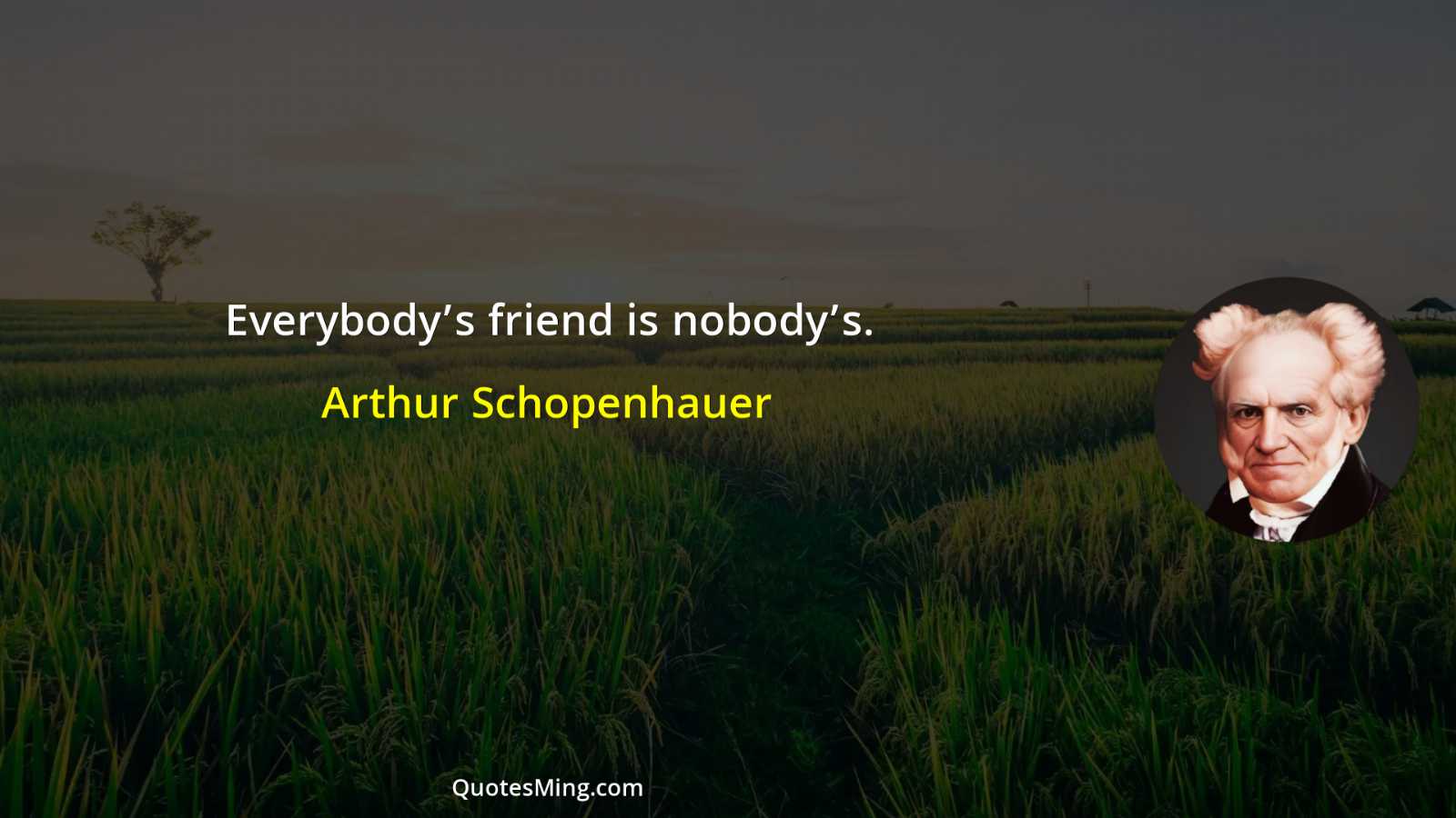 Everybody’s friend is nobody’s