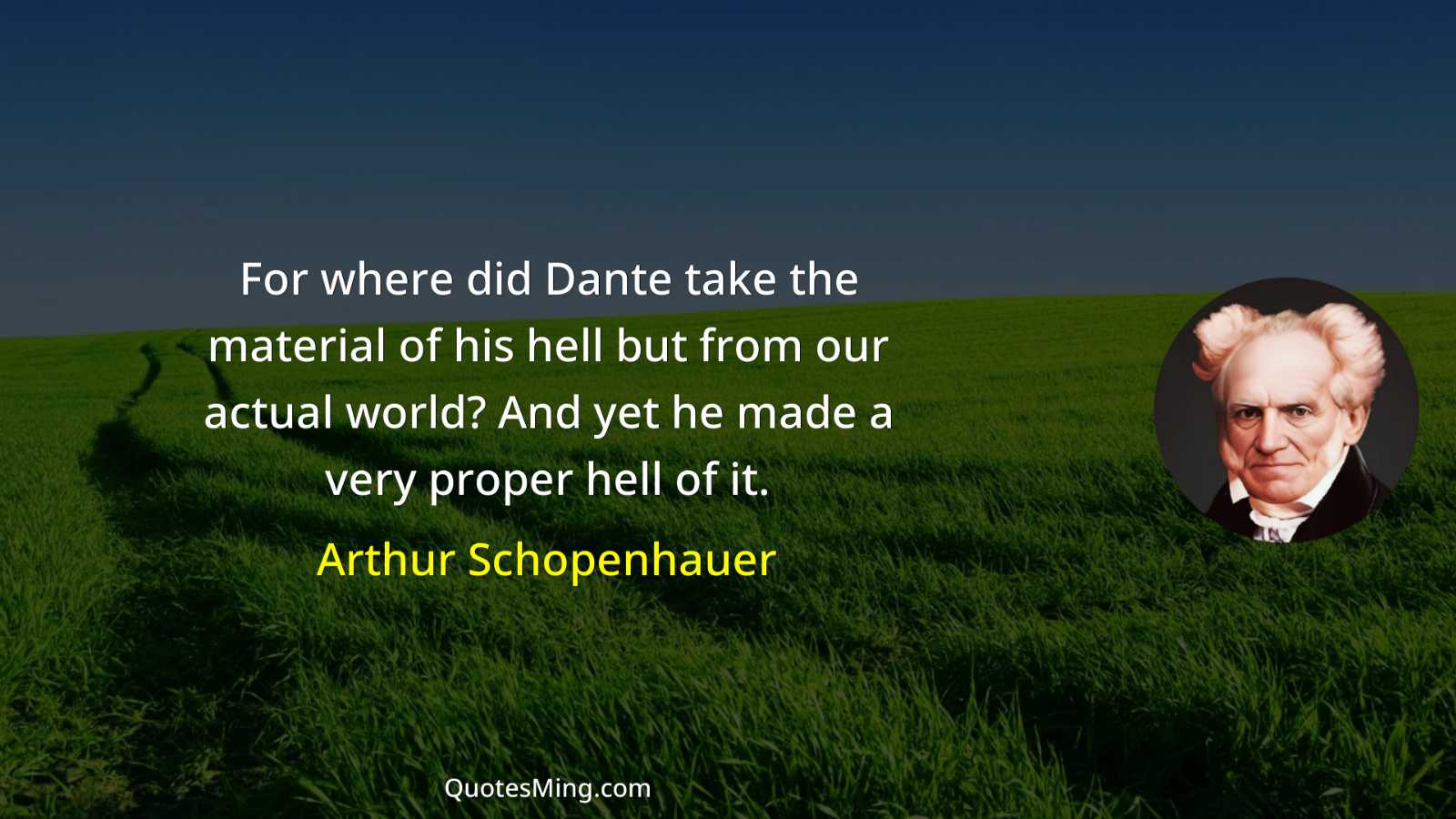 For where did Dante take the material of his hell