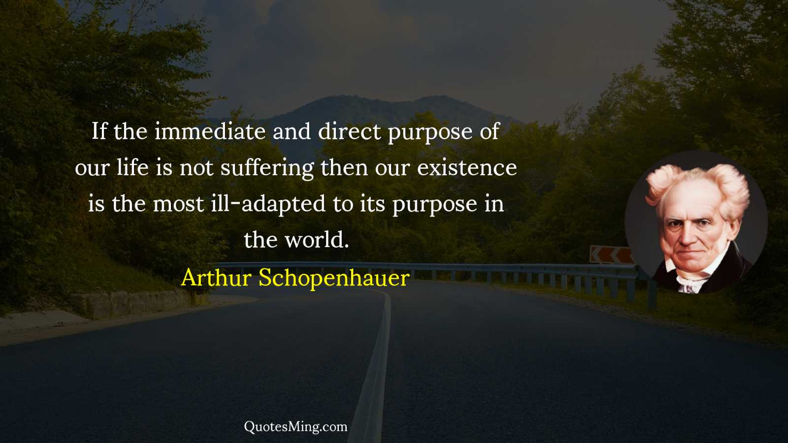 If the immediate and direct purpose of our life is