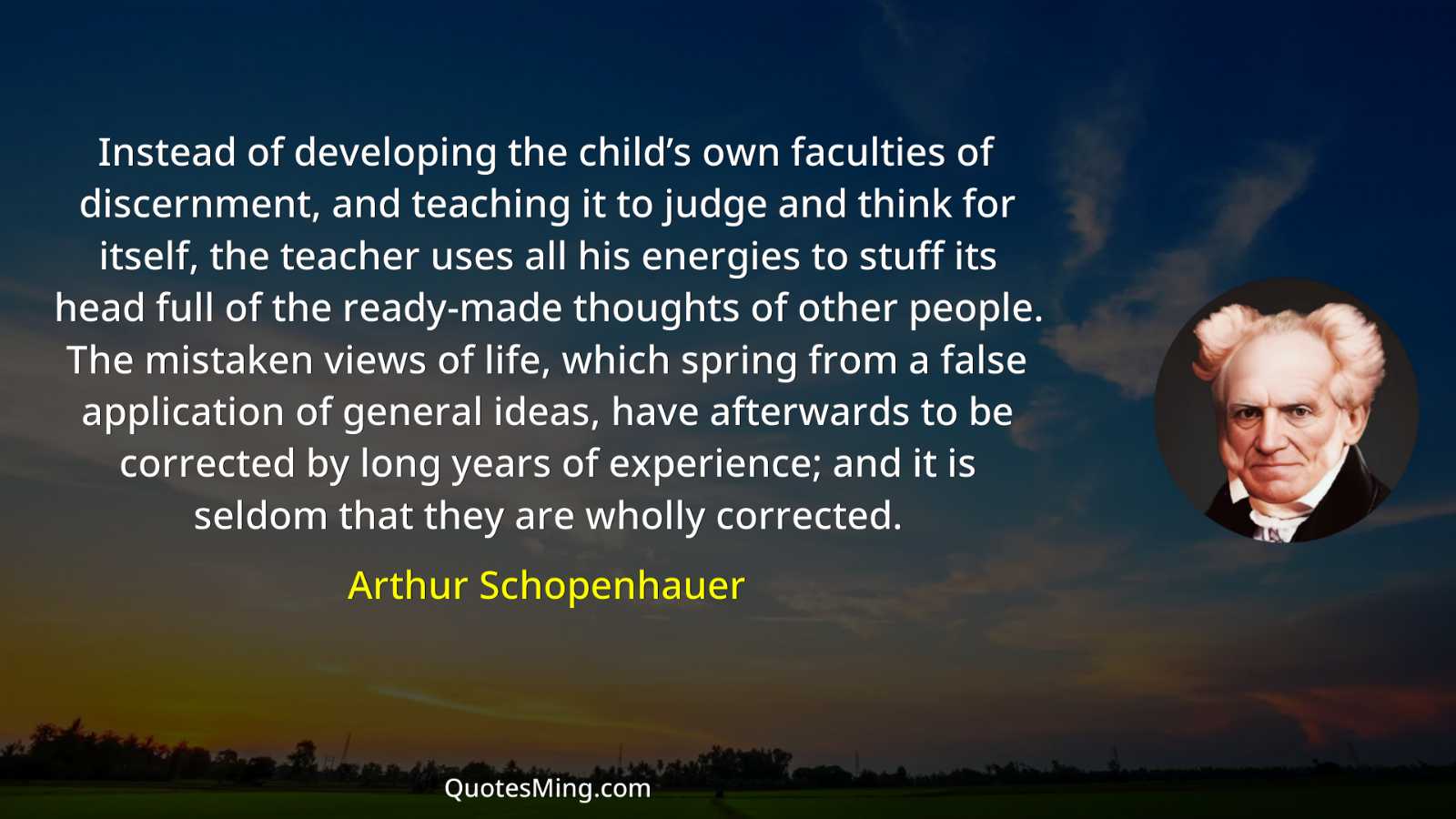 Instead of developing the child’s own faculties of discernment and