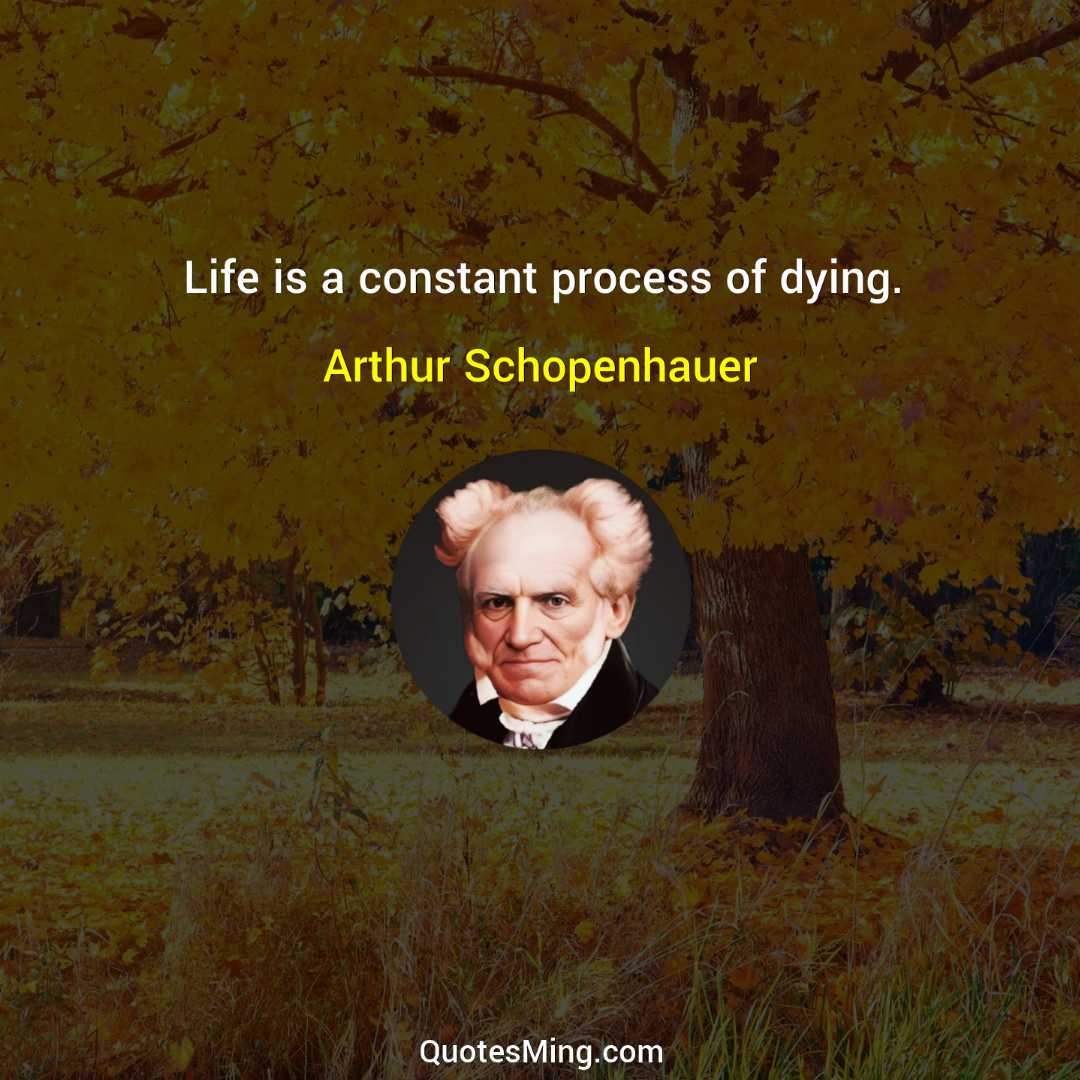 Life is a constant process of dying