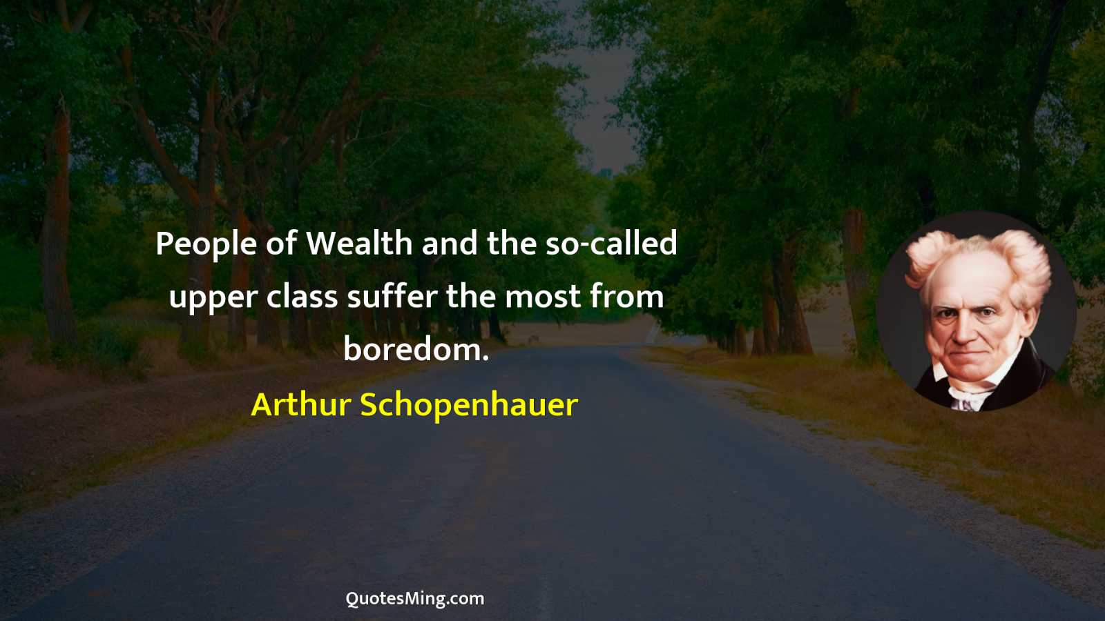 People of Wealth and the so-called upper class suffer the